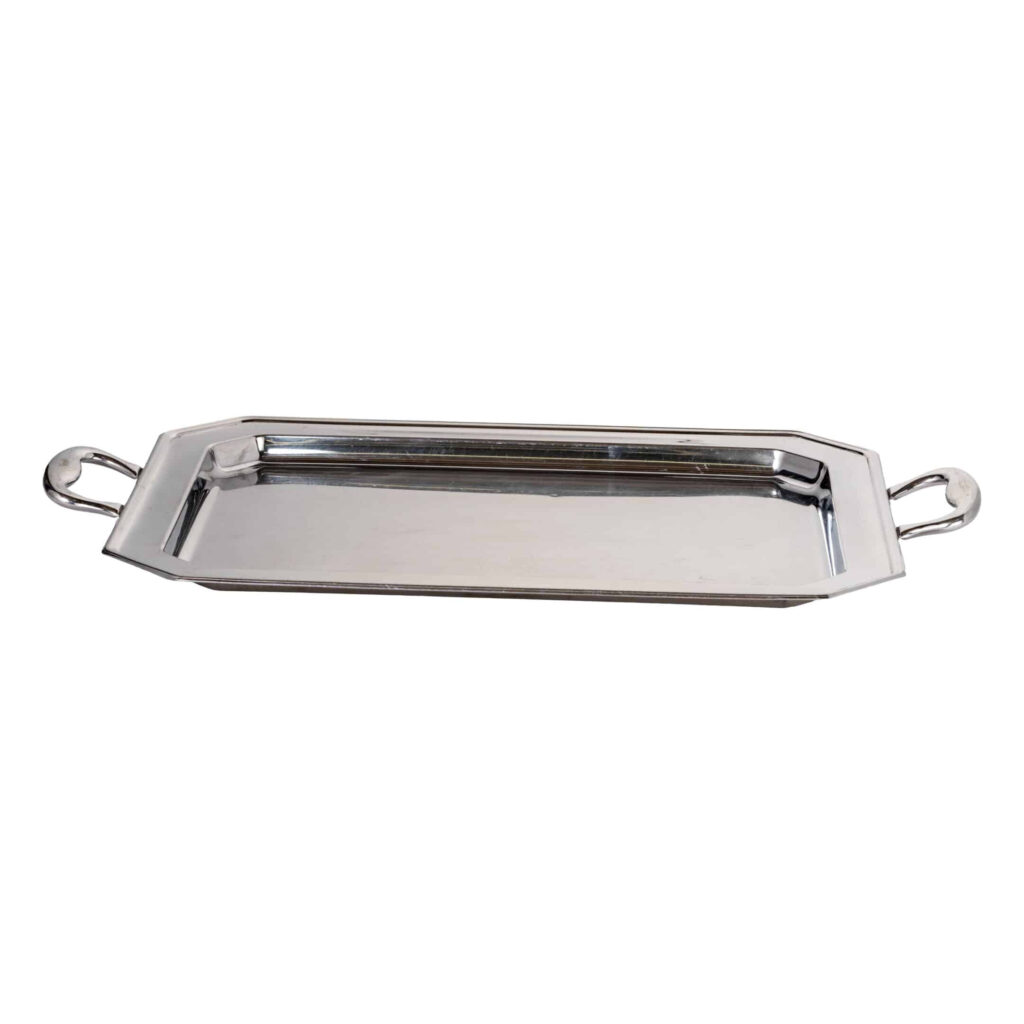 Silver Rectangular Tray 2 Handled 42cmx31cm
