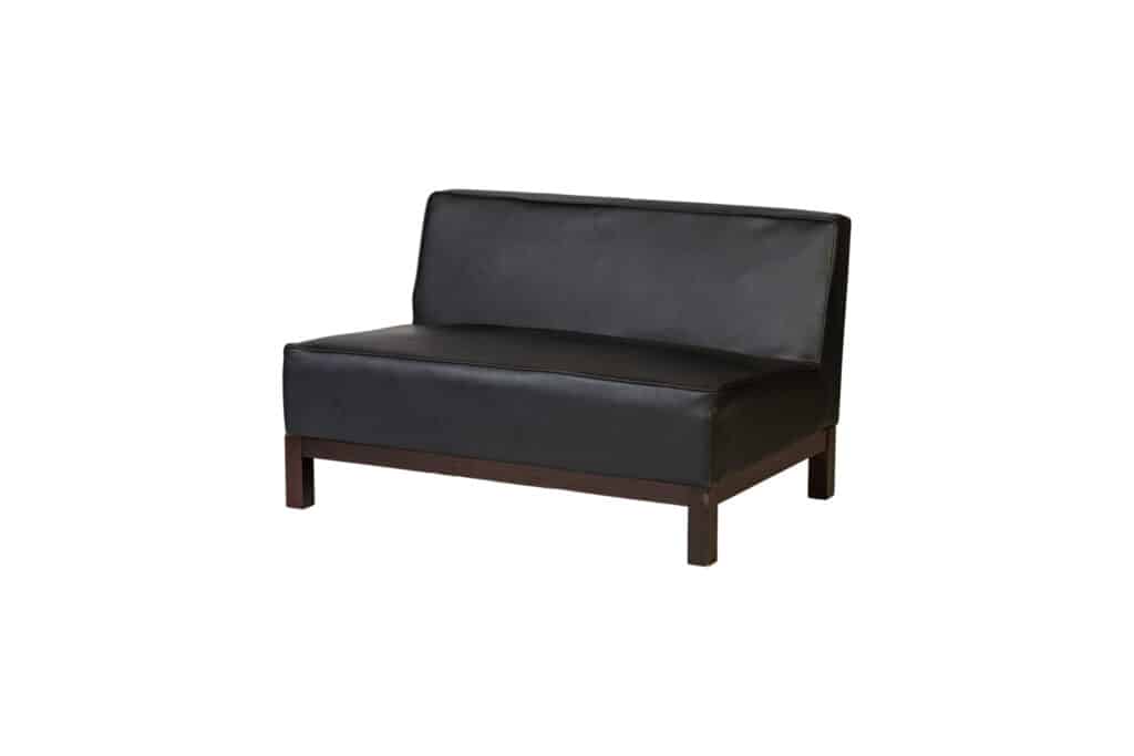 Milan Black Sofa 2 Seater (44"/110cm)