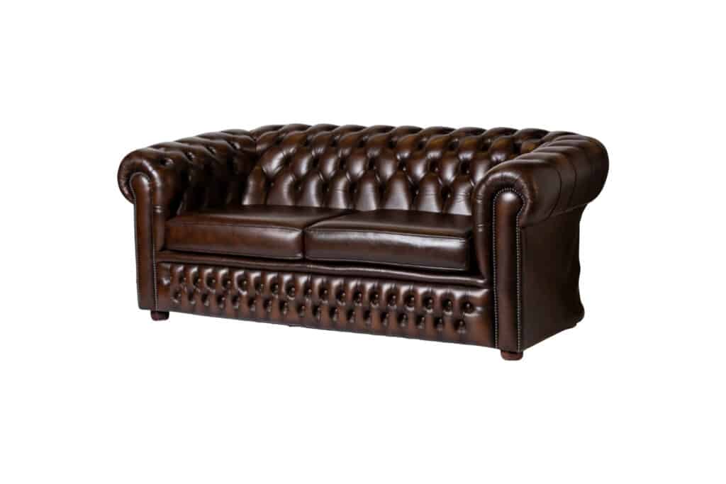 Chesterfield Brown 3 Seater **NEW** (200 W X 90 D X 80 H)