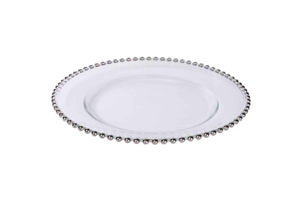 Silver Beaded Charger Plate 13"/34cm