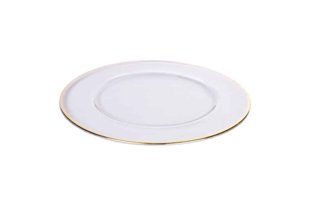 Gold Rim Glass Charger Plate 12"/30.5cm
