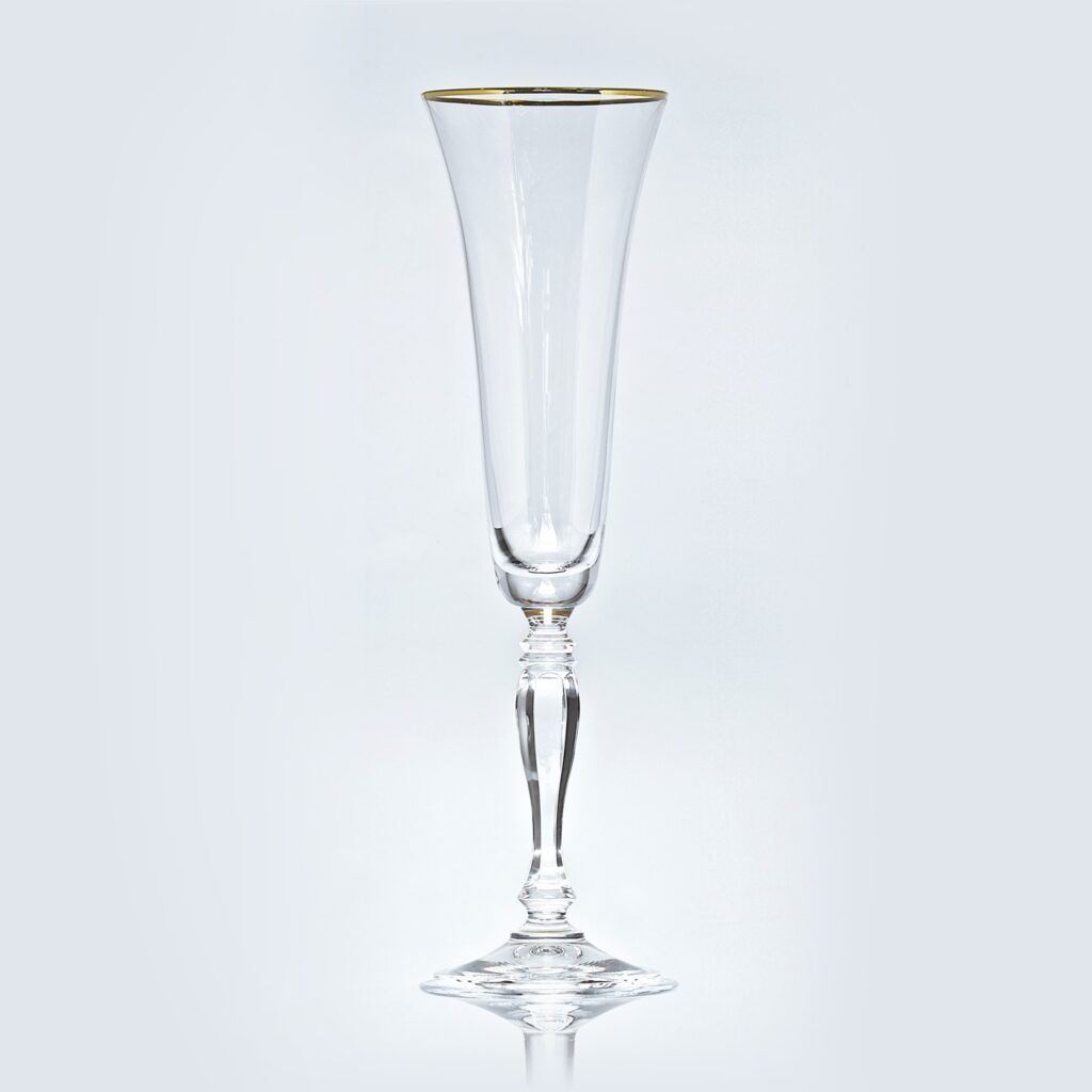 Gold Rim Champagne Glass