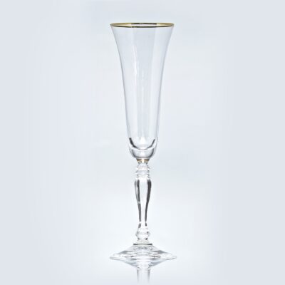 Gold Rim Champagne Glass