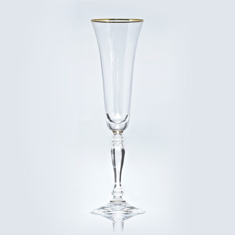 Gold Rim Champagne Glass