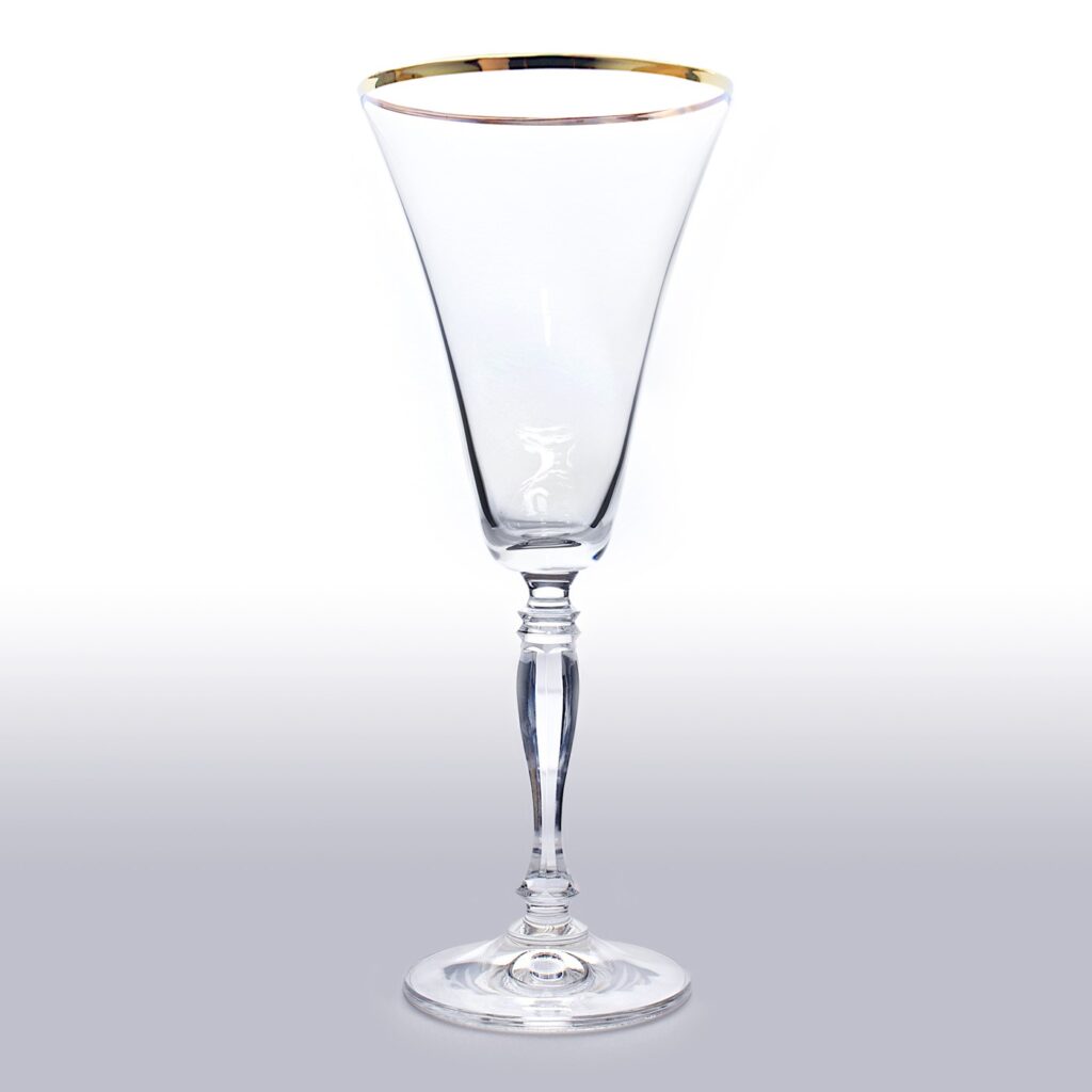 Gold Rim Wine Glass