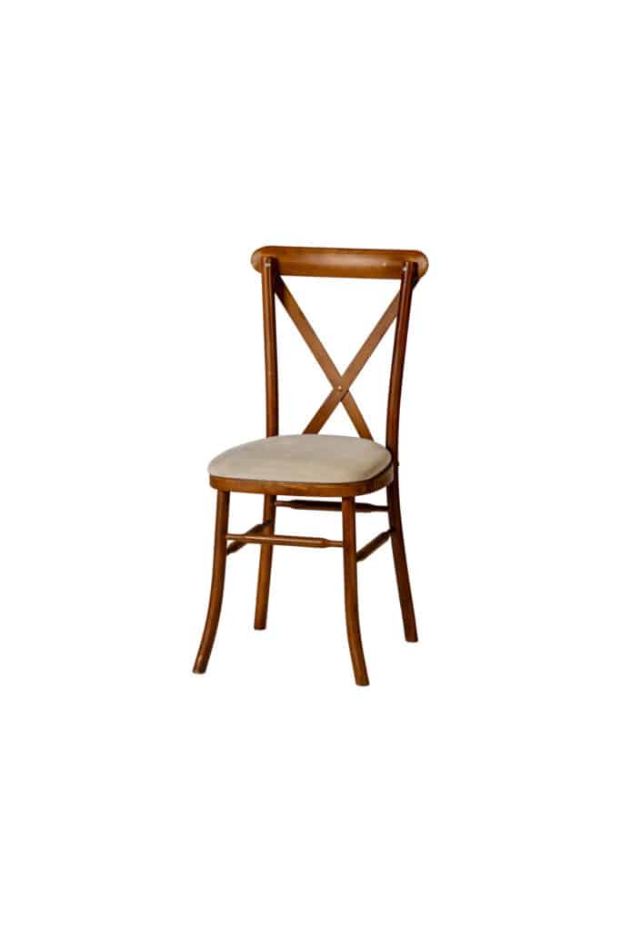 Cross Back Chair - Walnut (Rattan Or Ivory Pad)