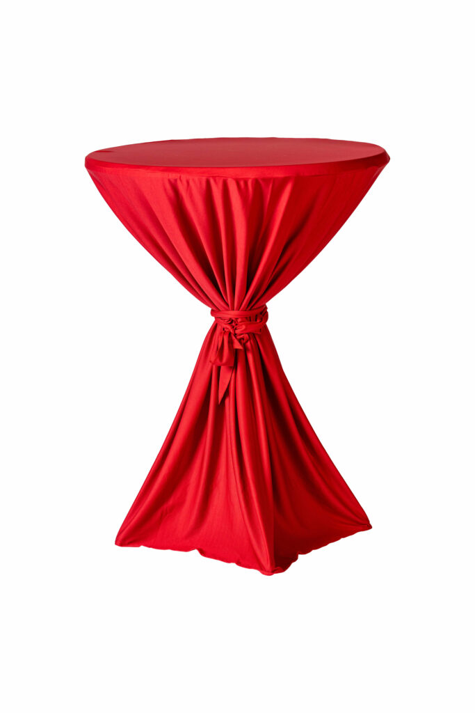 Classic Red Full Length Pod Linen (Price Not Inclusive Of High Table)