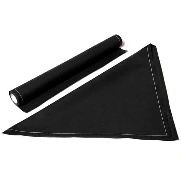 Napkins On Roll Black 40cm Sq (Qty 12)