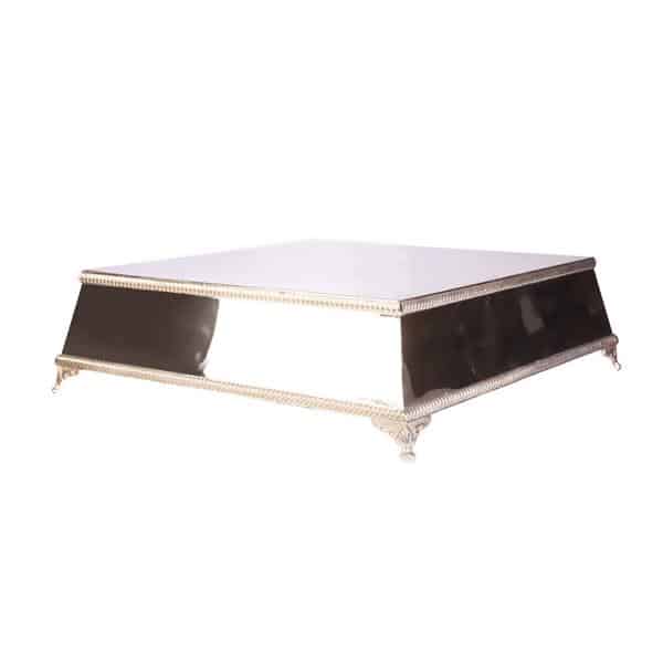 Cake Stand  Silver 16" Square