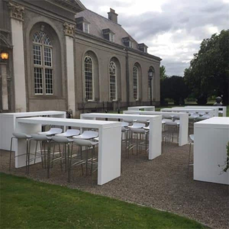Milano High Stool White With Low Back - Image 4