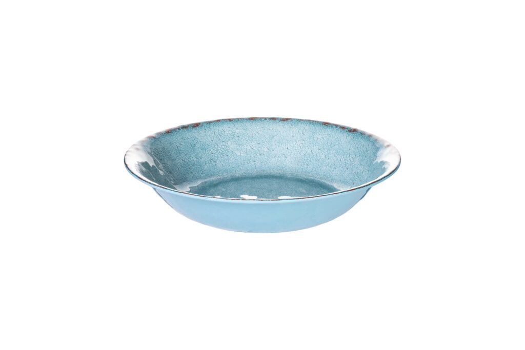 BLUE MELAMINE SALAD BOWL