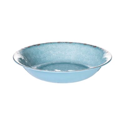 BLUE MELAMINE SALAD BOWL