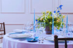 Riedel Glassware with Blue Side Plates