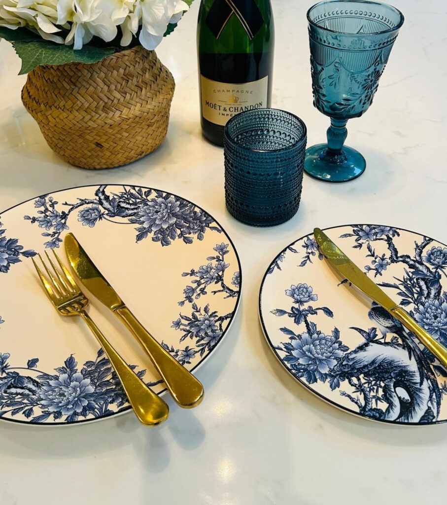 Blue Floral Crockery Range