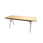 Rectangular Table 6ft x 24in with Foldable Legs
