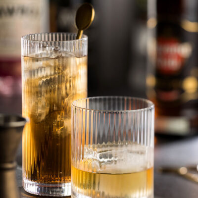 Camden Ribbed Tumbler Glass 10oz and Camden Hiball Glass