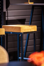 Kube Bar Stool Gold Velvet