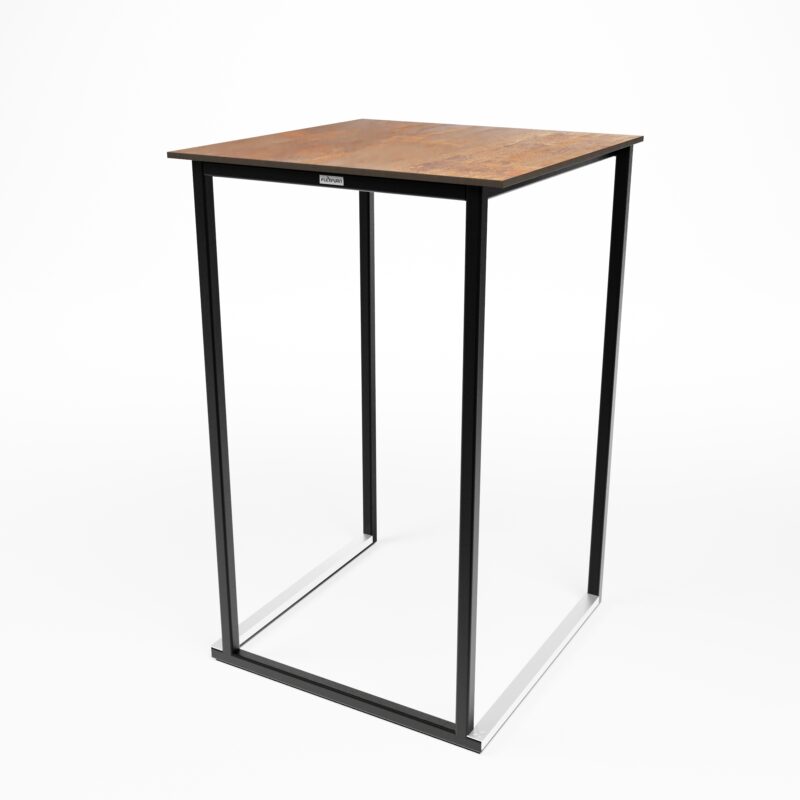 Kube High Bar Table with Rustic top
