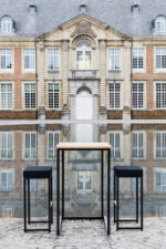 Kube High Bar Table with Rustic Top