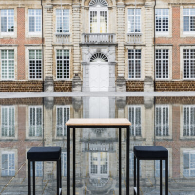 Kube High Bar Table with Rustic Top