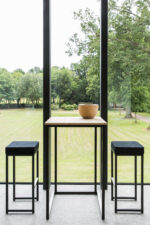 Kube High Bar Table with Rustic Top