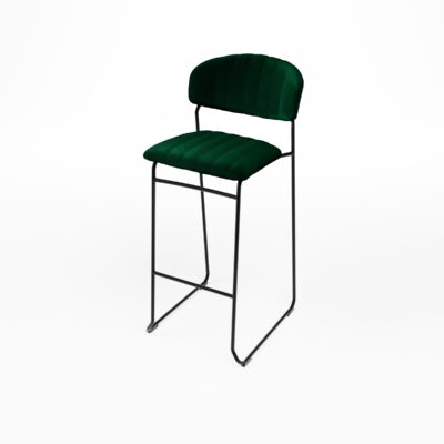 Teddy Bar Stool Emerald Green Velvet