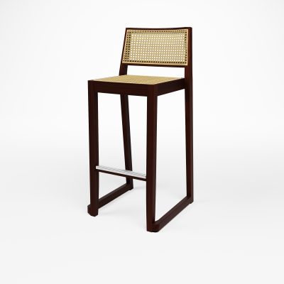 MUNDI Barstool_WALNUT_FOOTREST_Low view